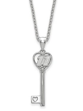 LA STERLING SILVER DRIVER #18 MEDIUM PENDANT